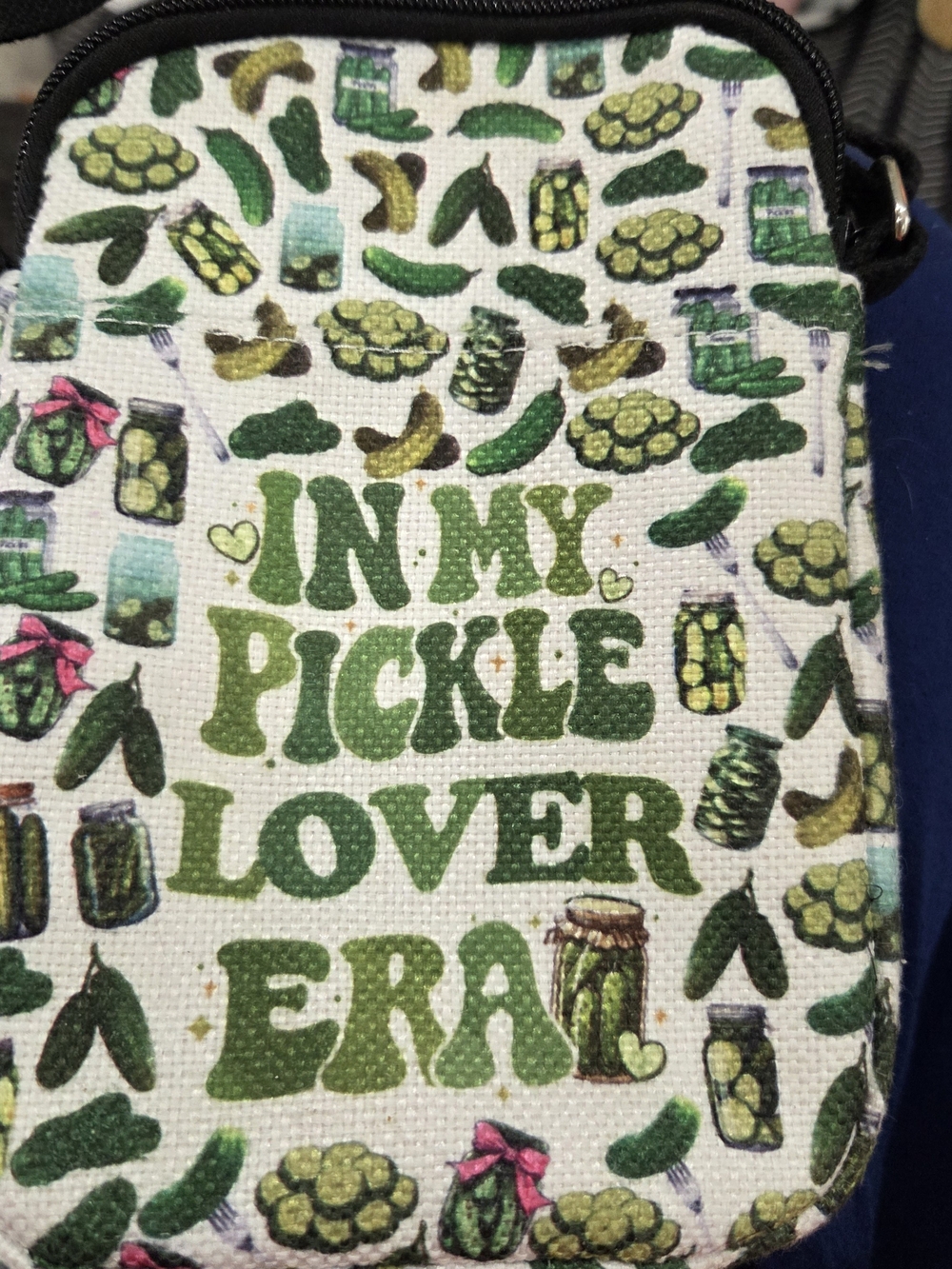In My Pickle Lover Era Crossbody Canvas Bag